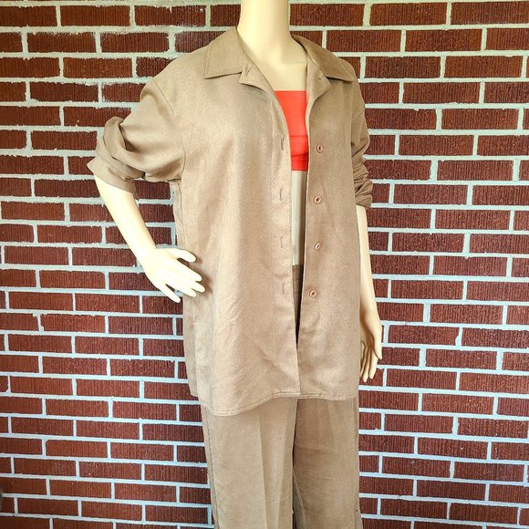 Soft Coordinated Set Camel Color Top Pant Vintage